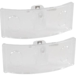 Unique Bargains Unique Bargains 2 Pcs 75mm x 30mm Arch Shaped Badge Holder Name Tag Transparent with Clip Pin