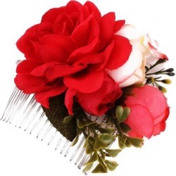 Blossom Rose Flower Hair Comb Clip Hairpin Vintage Wedding Hair Accessory A