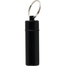 Aluminum Pill Box Case Bottle Cache Drug Holder Keychain Container Waterproof black