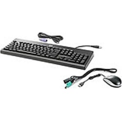 HP USB PS 2 Washable Keyboard and Mouse BU207AA#ABA Black Wired Washable Keyboard and Mouse