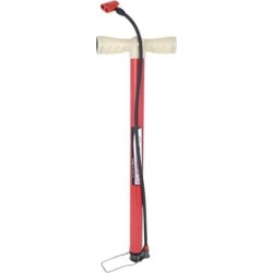Bicycle Motorbike Floor Stand Manual Air Pump Inflator Red Black