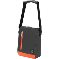 Adler Tablet Shoulder Case Bag /w Built on Shoulder Strap fits 10.2' Tablets (Metallic Grey /w Orange Trim)