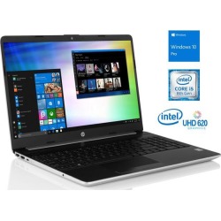 HP 15 Notebook, 15.6' HD, Intel Quad-Core i5-8265U Upto 3.9GHz, 8GB RAM, 512GB NVMe SSD, HDMI, Card Reader, Wi-Fi, Bluetooth, Windows 10 Pro
