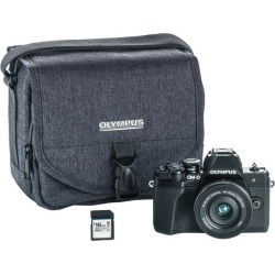Olympus OM-D E-M10 Mark III Mirrorless Micro Four Thirds Digital Camera Kit with 14-42 mm EZ Lens (Black), Carrying Case and 16 GB SDHC Card
