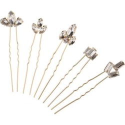 5x Glitter Crystal Rhinestone Hair Pins Wedding Bridal Party Prom Headdress