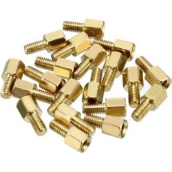 Unique Bargains 20pcs M3 5+6mm Female Male Thread Brass Hex Standoff Spacer Screws PCB Pillar