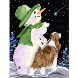 Carolines Treasures SS8949GF 11 x 15 In. Snowman With English Springer Spaniel Flag, Garden Size