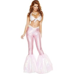 Roma Costume 4657-AS-S 2 Piece Secret of the Ocean Adult Costume, Silver & Pink - Small