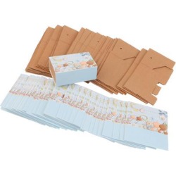 50 Pieces Paper Bear Baby Boy/Girl Sweet Candy Boxes Baby Shower Favor Blue