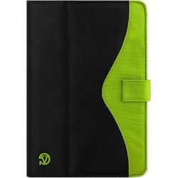 Soho Folding Stand Case Protector w/ built on Hand Strap for 9" to 10" Tablets Devices (Black / Apple Green)