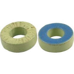 Unique Bargains Unique Bargains 2 Pcs Green Blue Iron Power Ferrite Toroid Cores 1.3' x 0.77' x 0.45'