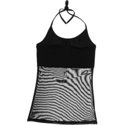 Belly dance Halter vest shirt dance clothes Latin dance basic tops L Black