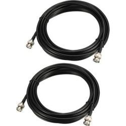 RG58 Coaxial Cable with BNC Male to BNC Male Connectors 50 Ohm 15 ft 2pcs