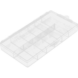Plastic 11 Components Part Storage Case Holder Clear