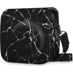For Fujifilm Instax Mini 8 Mini 8+ Mini 9 Camera Case Bag Cover - Marble Black