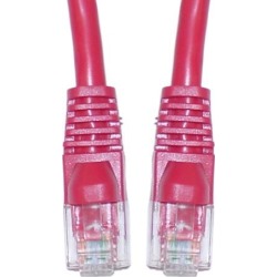 Cable Wholesale Cat 6 Red Ethernet Patch Cable, Snagless / Molded Boot, 7 Foot