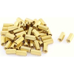 51pcs M3x10mm Female Brass Hex Hexagon Standoff Spacer Pillar for Motherboard