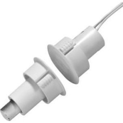 Recessed Steel Door Contact w/ Wire Leads, 1-Diameter, SPDT