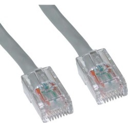 CableWholesale Cat5e Ethernet Patch Cable Bootless 25 foot - Gray