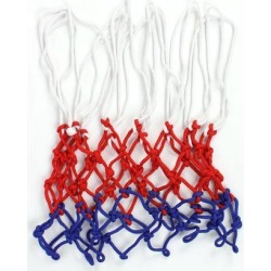 Unique Bargains 20 Long Durable Classic Nylon Basketball Net White Red 12 Loops