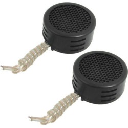 Unique Bargains Unique Bargains 2 Pcs 350W Black Plastic Shell Car Tweeters w Adhesive Tape