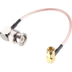 BNC Male Right Angle to SMA Male Right Angle RG316 Coaxial Cable 0.15M/0.5Ft