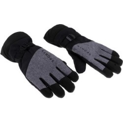 Winter Gloves with Wrist Strap for Skiing Snowboarding Shoveling black