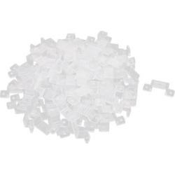 18mm x 8mm Plastic LED Light Strip Fixing Mounting Bracket Clear 100pcs