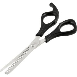 Unique Bargains 6.3' Stainless Steel Thinning Scissors Shear Barbers Salon Hairdresser Hair Cutting Black Silver Tone