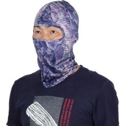 Serpentine Pattern Full Coverage Neck Protector Hood Helmet Balaclava Violet