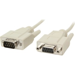 C2G 09453 DB9 M/F Serial RS232 Extension Cable, Beige (50 Feet, 15.24 Meters)