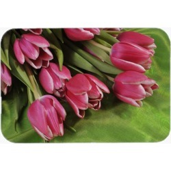 Pink Tulips Glass Cutting Board Large APH5048LCB