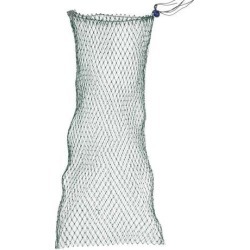 Unique Bargains 0.39' x 0.39' Nylon Flexible Frame Fishing Landing Net Fish Basket Drawstring for Fishermen Dark Green