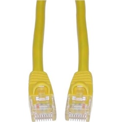 Cable Wholesale CAT6 Ethernet Patch Cable UTP w/ Molded Boot Yellow 100 ft
