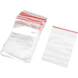 Unique Bargains 100 Pcs 9x13cm Supermarket Clear Storage Zipper Lock Seal Bag