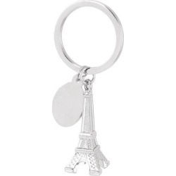 Unique Bargains Eiffel Tower Design Pendant Keychain Key Ring Decor Silver Tone