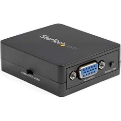 StarTech.com VID2VGATV3 Composite to VGA Video Converter - 1920x1200 - Composite Video Scaler - Mac & Windows - S-Video to VGA Adapter