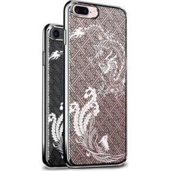 LUXENDARY DRAGON & PHOENIX IN YING YANG CIRCLE DESIGN CHROME SERIES CASE FOR IPHONE 6/6S PLUS