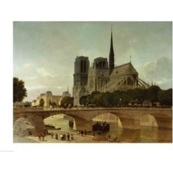 Posterazzi BALXKL60214LARGE Notre Dame Paris 1884 Poster Print by P.H. Benoist - 36 x 24 in. - Large