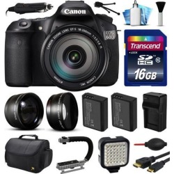 Canon EOS 60D SLR Digital Camera w/ EFS 18-200mm IS Lens (16GB Essential Bundle)