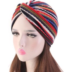 Women Cotton Turban Head Wrap Chemo Hair Loss Sleep Cap Stripe 1