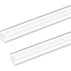 8mmx8mmx20inch Acrylic Rod Square Clear Acrylic Plastic Rod Solid PMMA Bar 2pcs