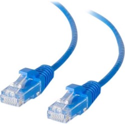 C2G 01020 Cat5e Cable - Snagless Unshielded Slim Ethernet Network Patch Cable, Blue (2 Feet, 0.60 Meters)