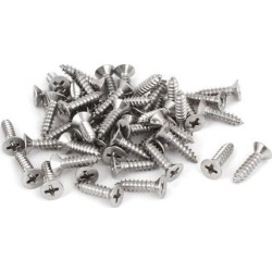 M3.9x16mm 316 Stainless Steel Flat Head Phillips Self Tapping Screws Bolts 50pcs