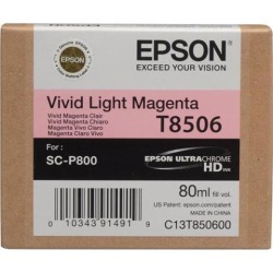 Epson T850 Vivid Light Magenta Inkjet UltraChrome HD Ink Cartridge #T850600