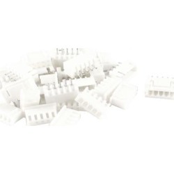 Unique Bargains 15PCS 5-Pin 2.54mm Pitch Straight Mounting Pin Headers White
