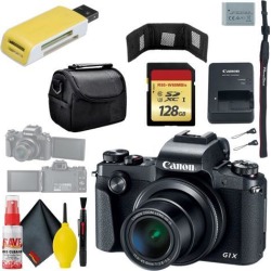 Canon PowerShot G1 X Mark III Digital Camera & 128GB MicroSD & Carrying Case