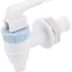 Replacement Sky Blue Push Handle White Plastic Water Dispenser Tap