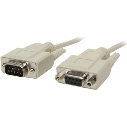 C2G 02713 DB9 M/F Serial RS232 Extension Cable, Beige (15 Feet, 4.57 Meters)