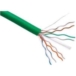 Axiom C6BCS-N1000-AX Cat6 23Awg 4-Pair Solid Conductor 550Mhz Bulk Cable Spool 1000Ft (Green)
